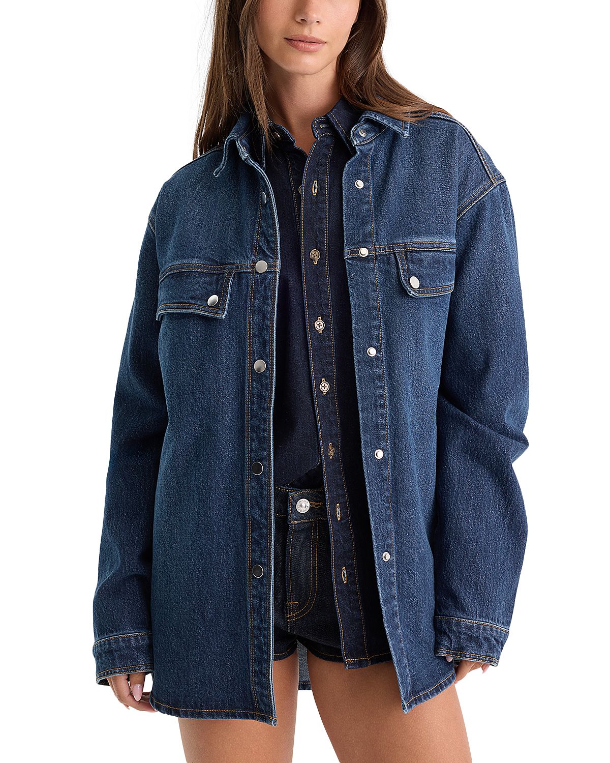 Good American The Denim Overshirt