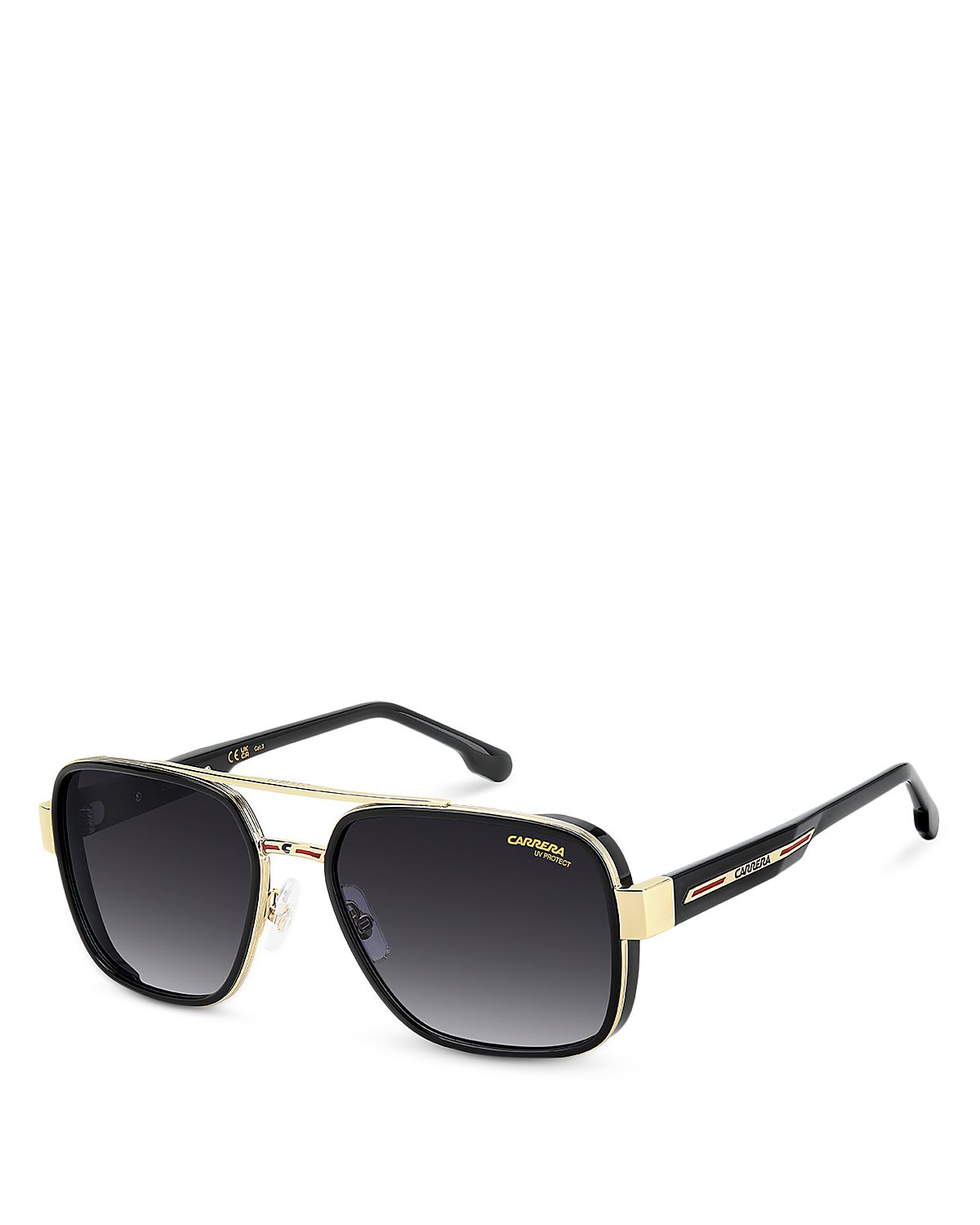 Carrera Rectangular Double Bridge Sunglasses, 58mm