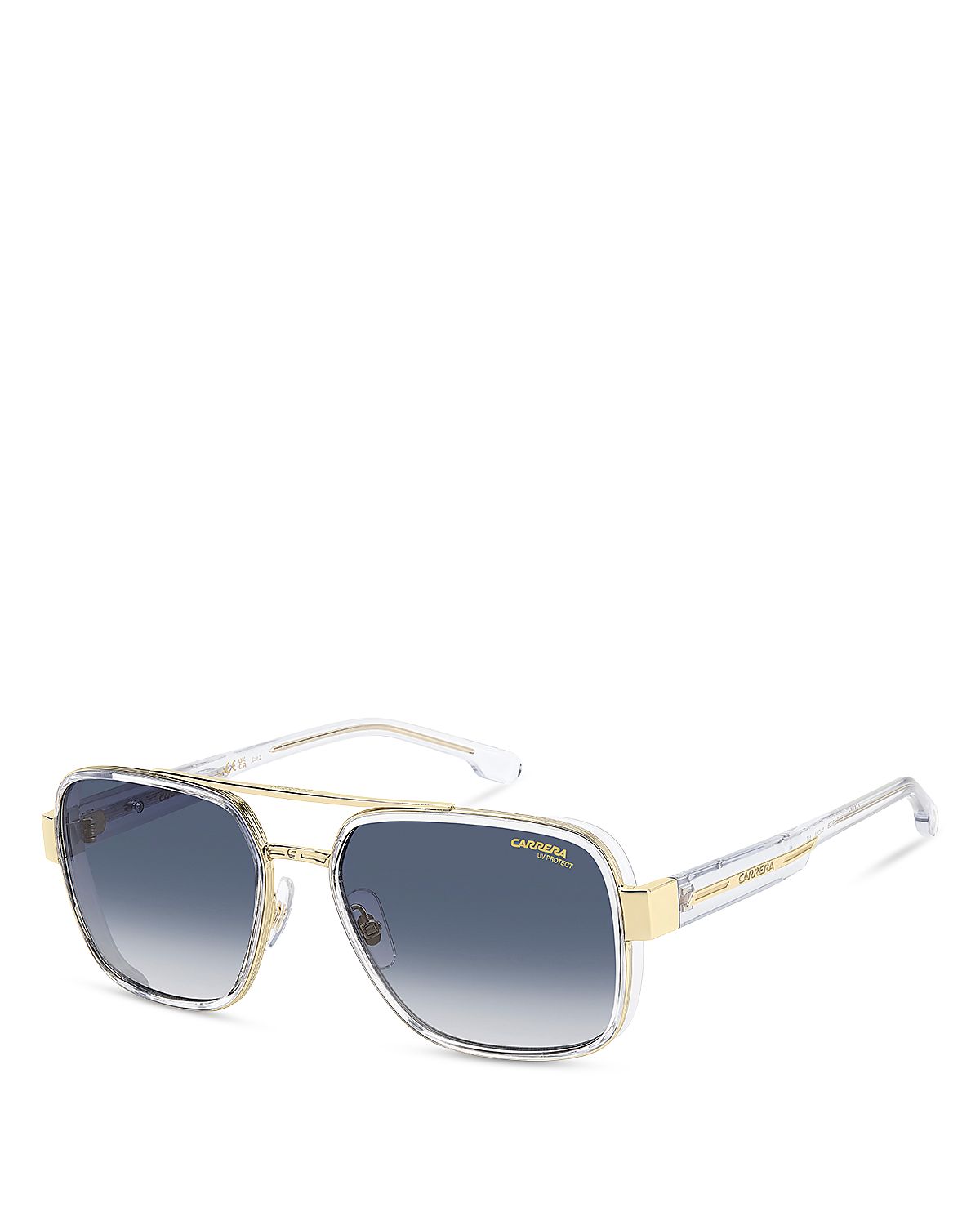 Carrera Rectangular Double Bridge Sunglasses, 58mm