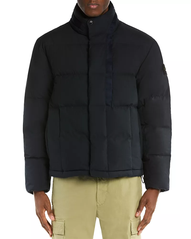 Stone Island Capospalla Stand Collar Logo Patch Puffer Jacket