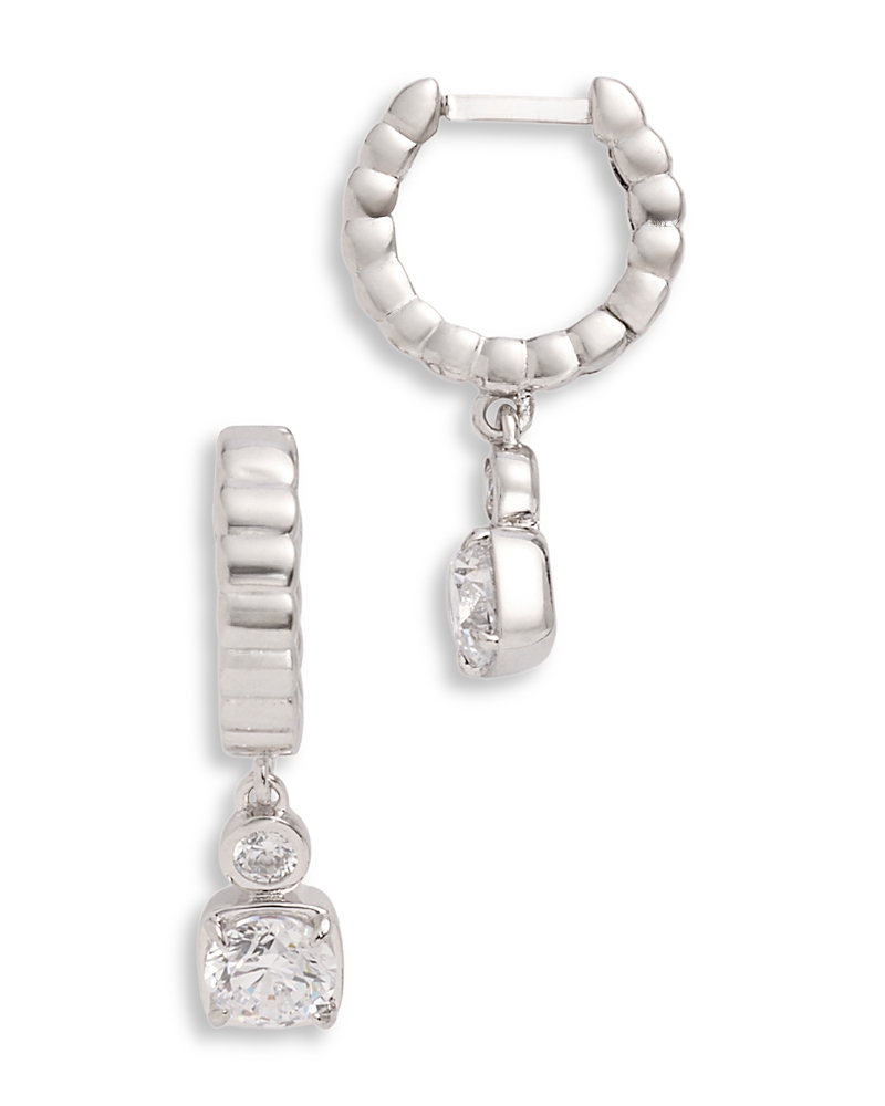 Nadri Delancey Small Charm Hoop Earrings