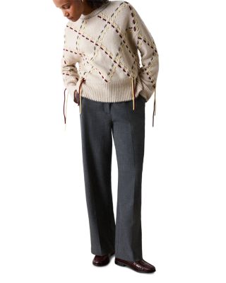 Petite High Rise Straight Leg Pants