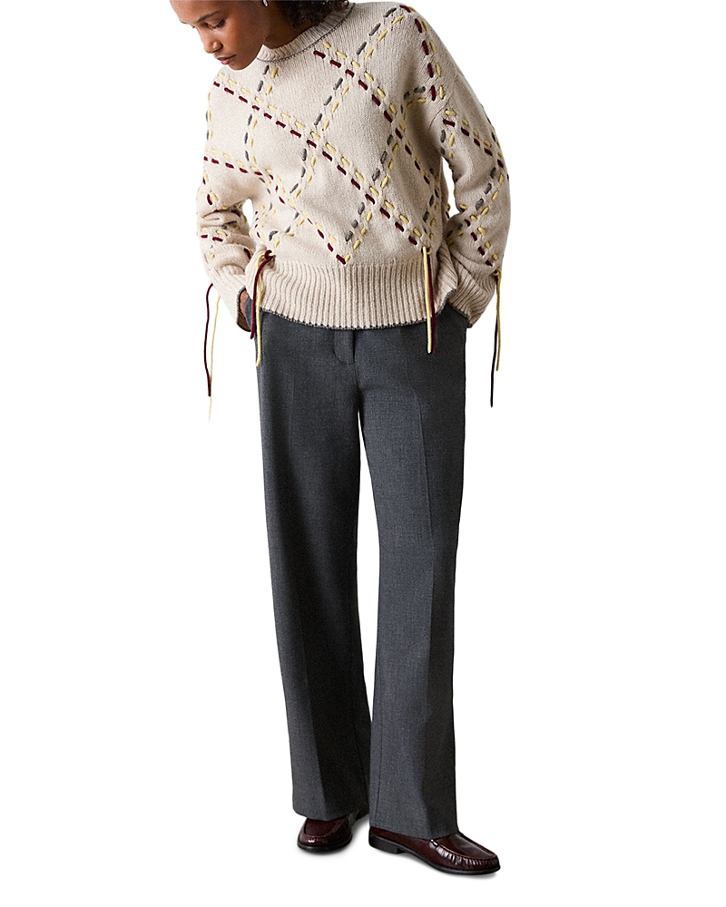 Whistles Petite High Rise Straight Leg Pants
