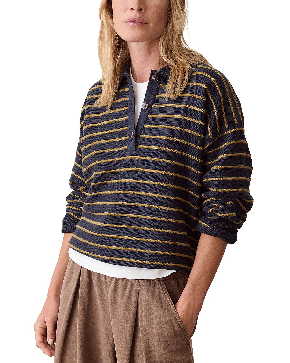 Marine Layer Valerie Cotton Polo Sweater