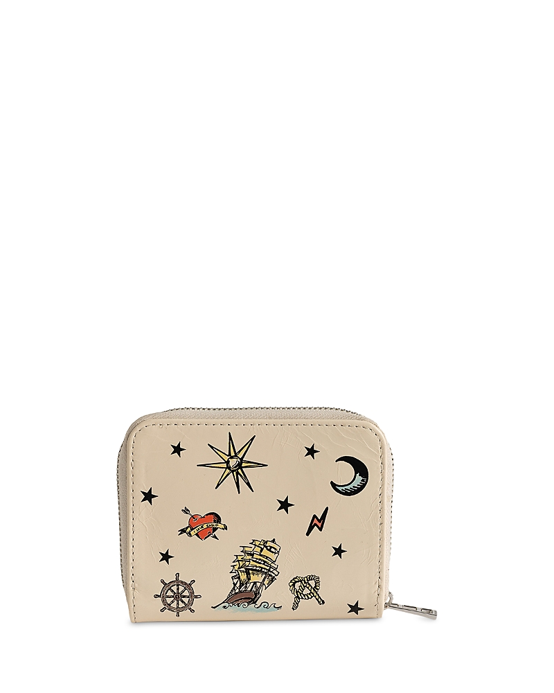 Zadig & Voltaire Zv Tattoo Mini Leather Coin Purse