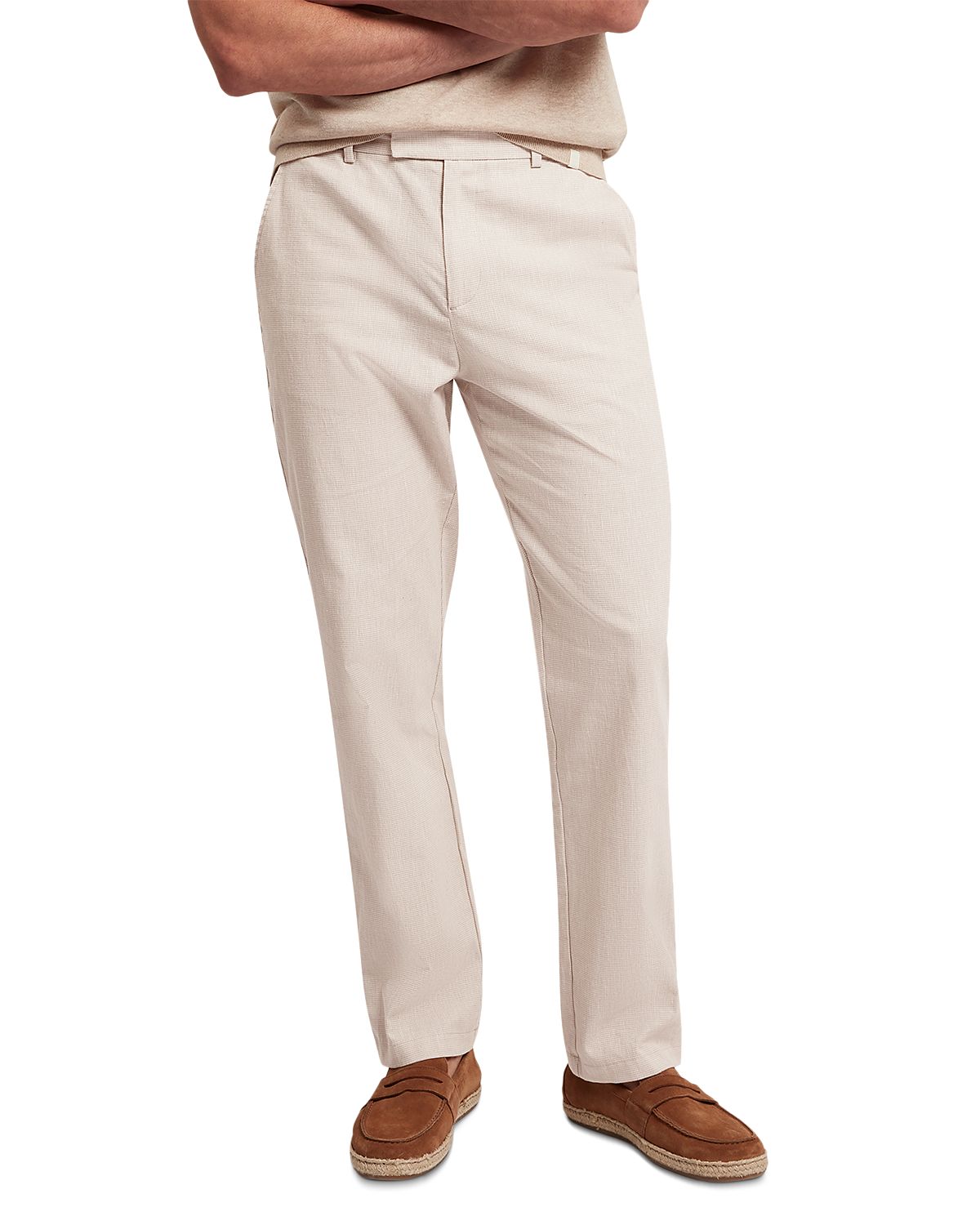 Ted Baker Mobedo Slim Fit Houndstooth Cotton Blend Pants