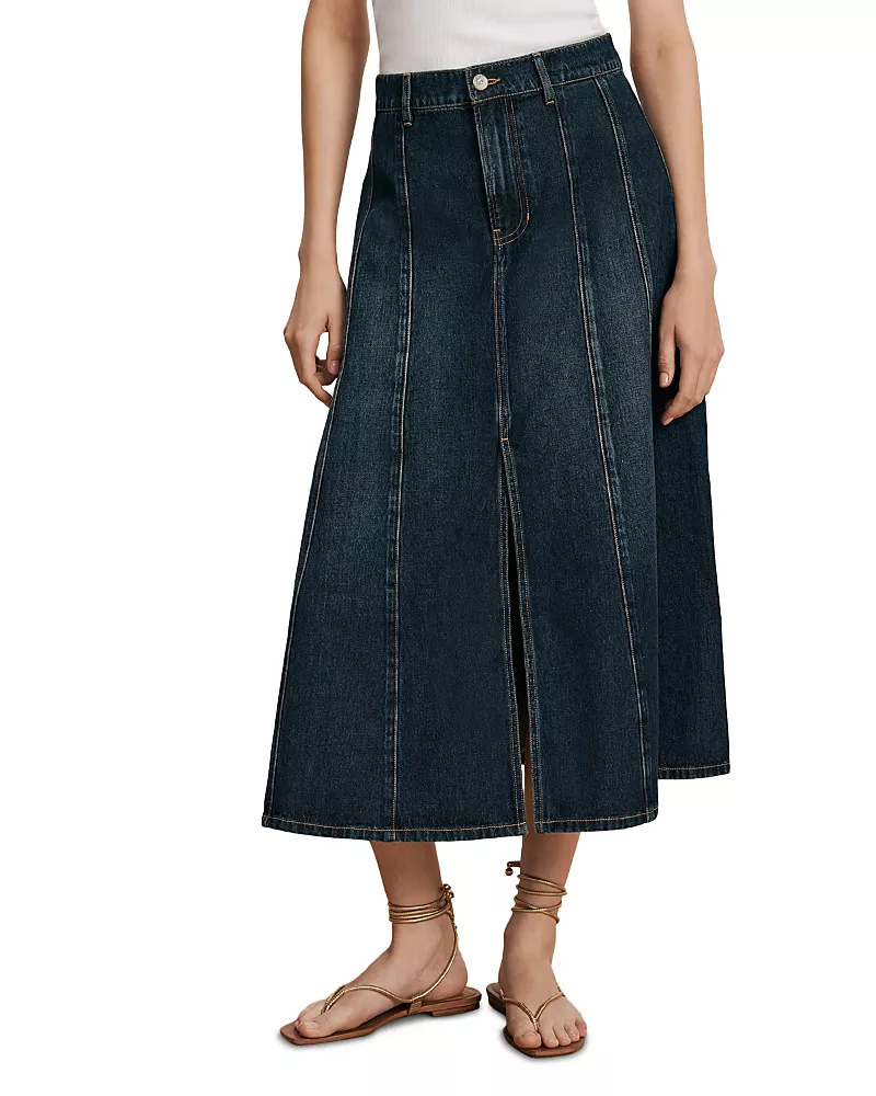 Veronica Beard Nasreen Cotton Midi Skirt