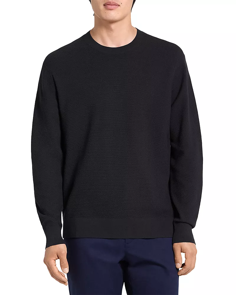 Theory Riland Crewneck Sweater in Light Bilen