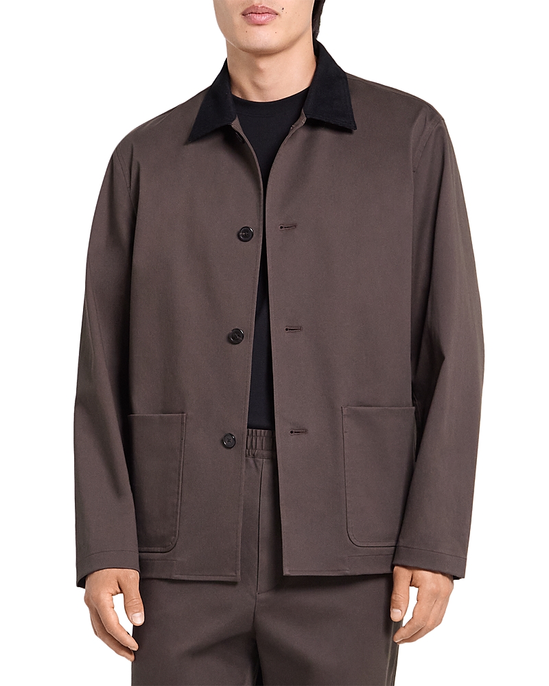 Theory Four Button Jacket in Moonsoft Cotton