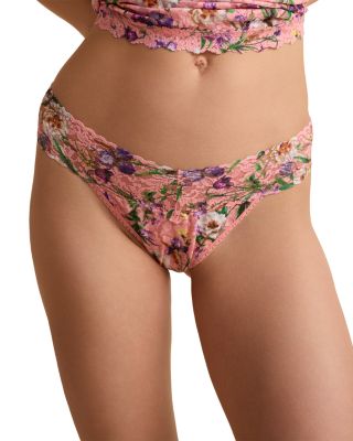Printed Signature Lace Original Rise Thong