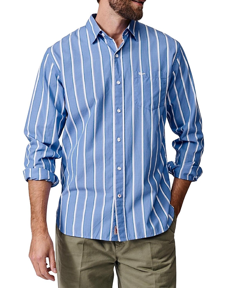Aubin Gladstone Poplin Button-Down Shirt