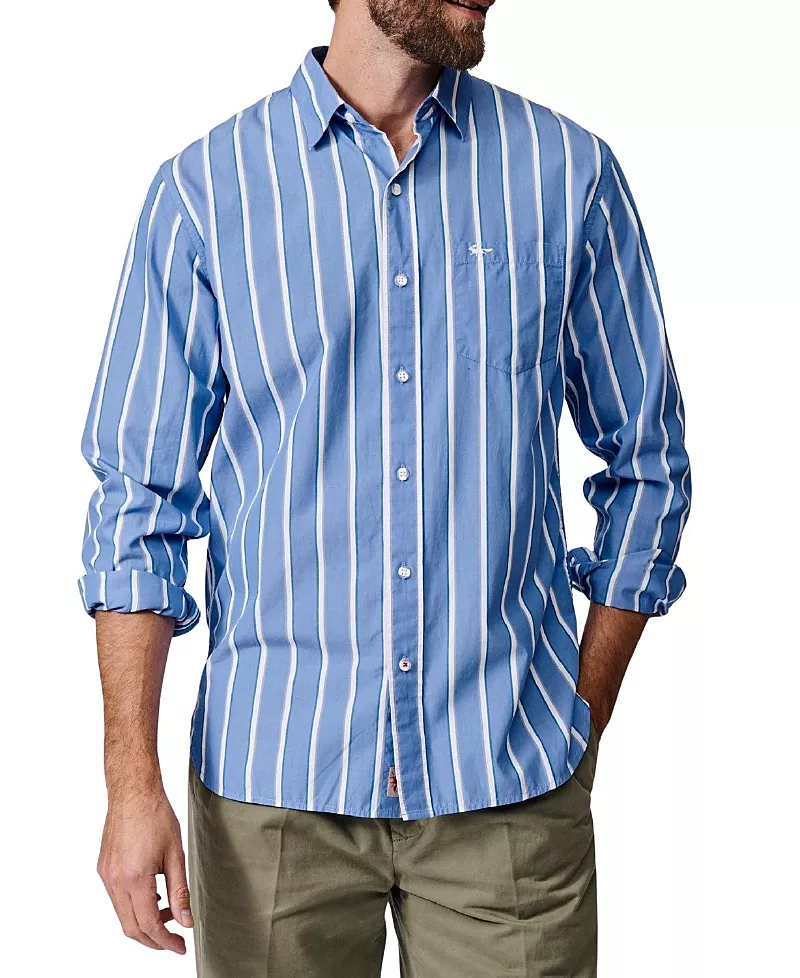 Aubin Gladstone Poplin Button-Down Shirt
