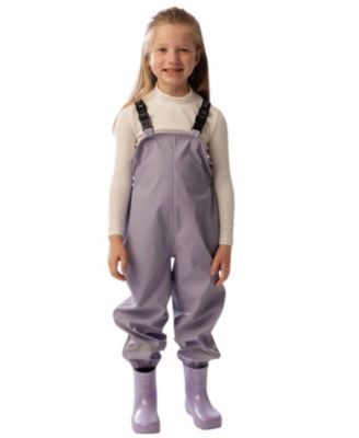 Girls' Rain Reflective Strip Adjustable Suspender Overalls - Big Kid