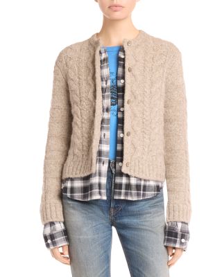 Cable Knit Cardigan Sweater