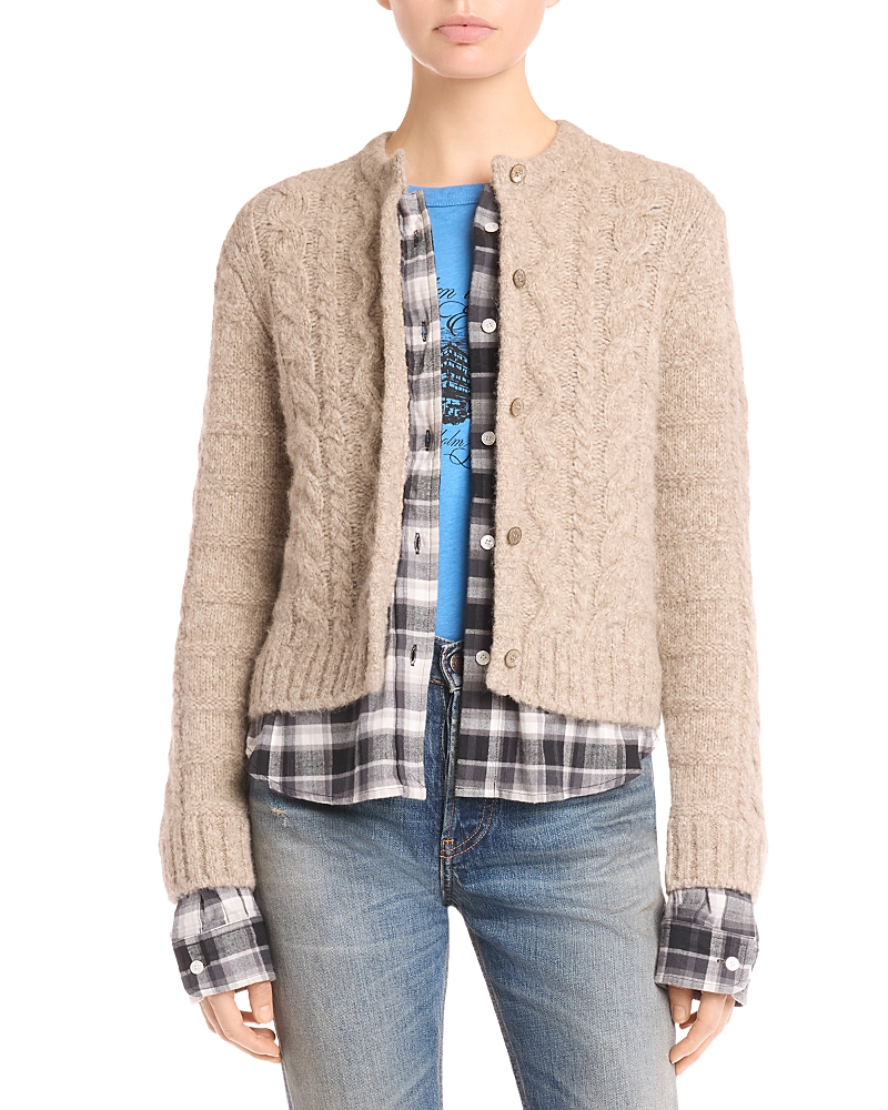 Acne Studios Cable Knit Cardigan Sweater