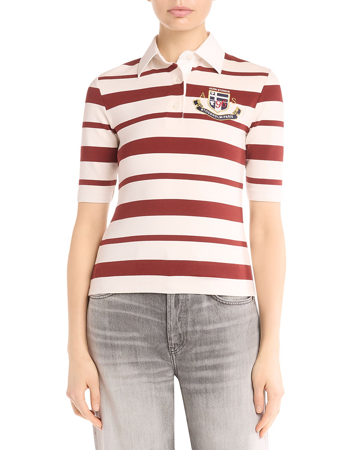 Acne Studios Embroidered Polo Tee