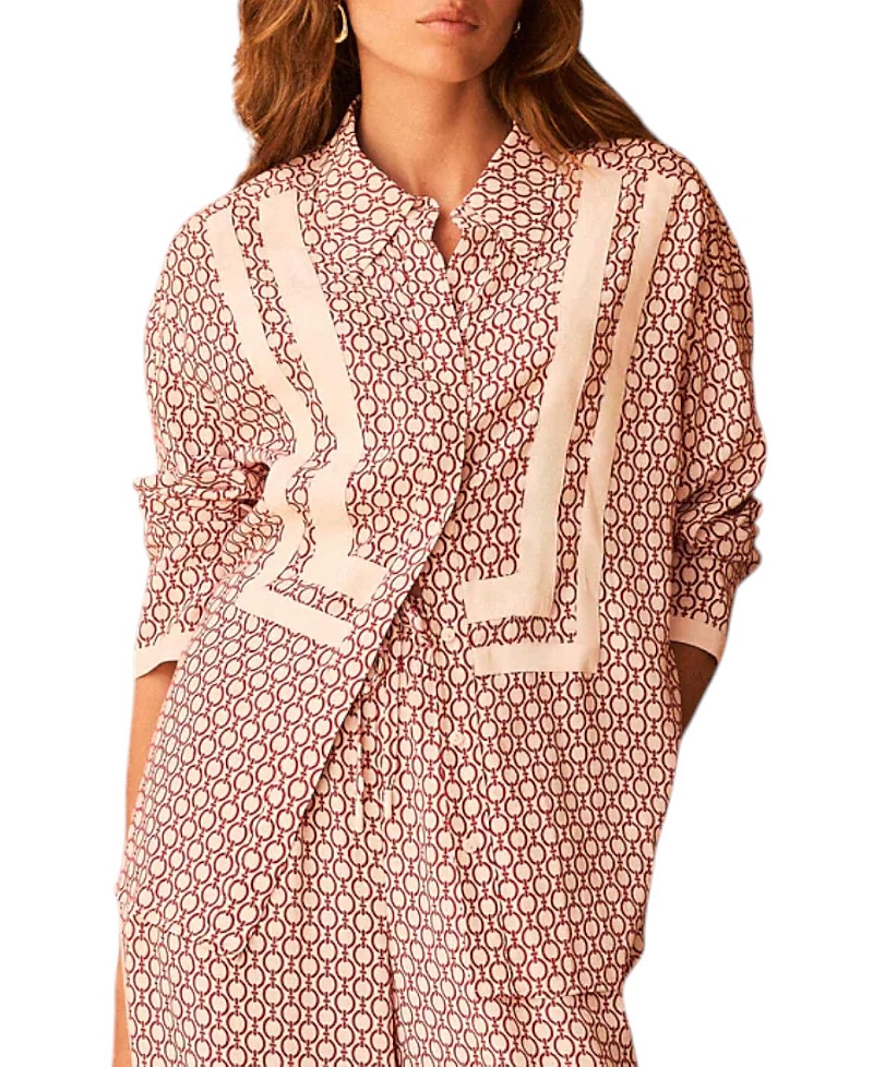 Mint Velvet Women's Geo Print Classic Shirt