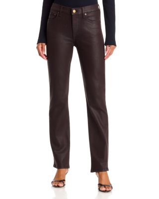 rag & bone Flexi Wren Mid Rise Slim Jeans in Coated Brown