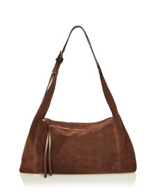 Large Suede Hobo Bag - Exclusive