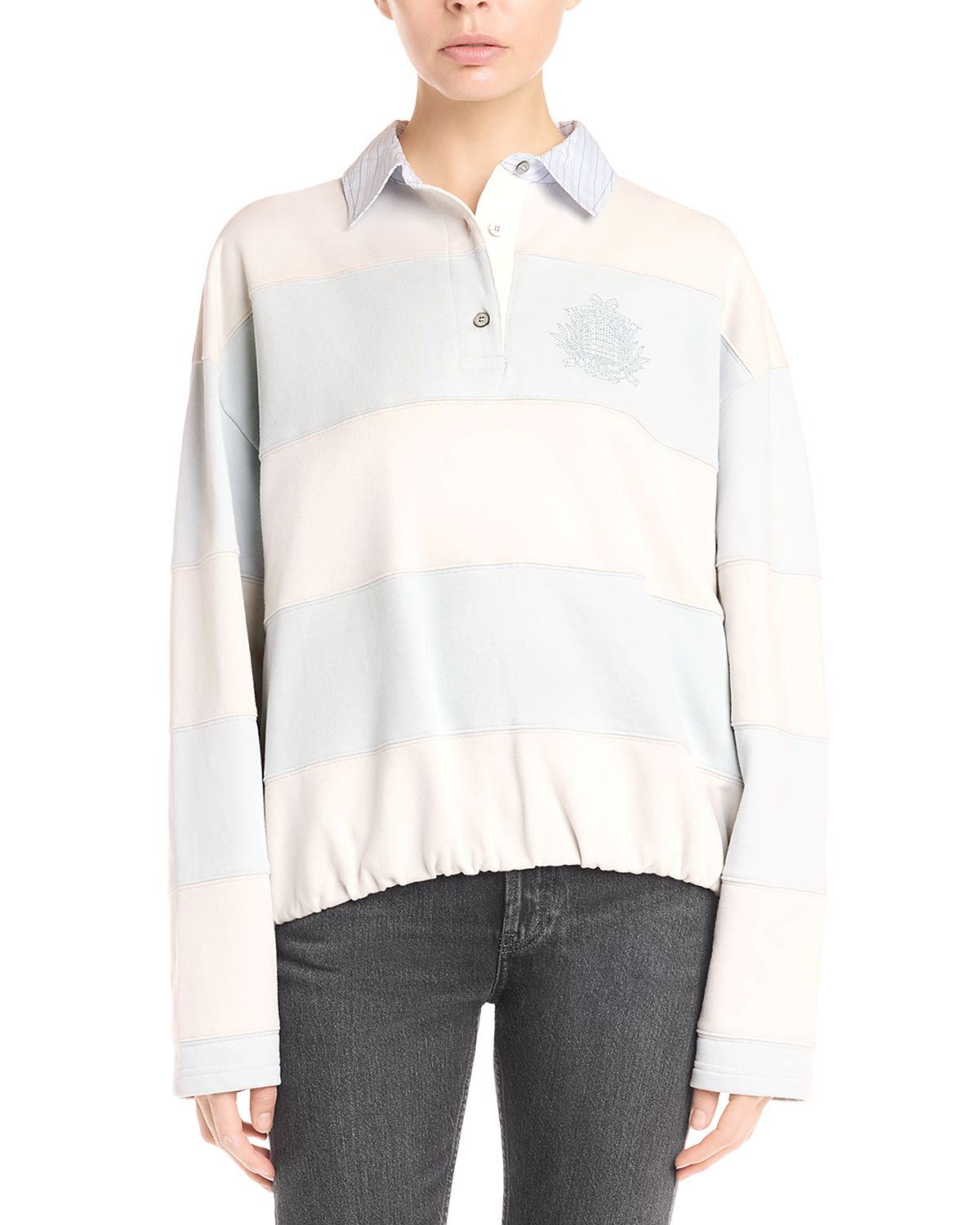 Acne Studios Stripe Polo Sweatshirt