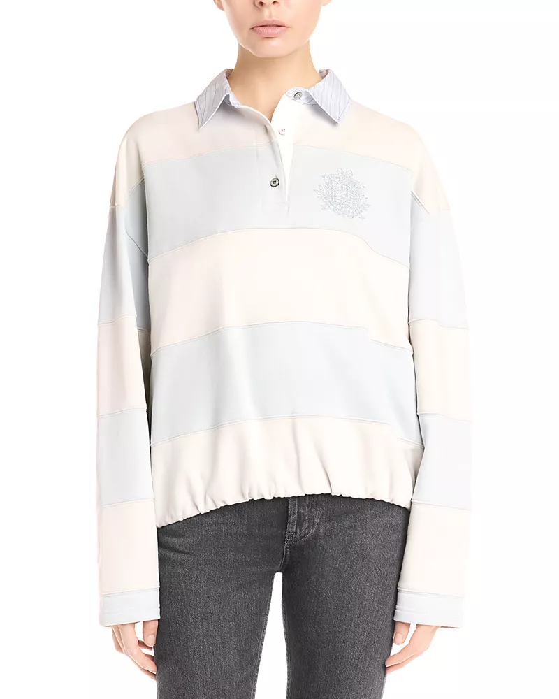 Acne Studios Stripe Polo Sweatshirt