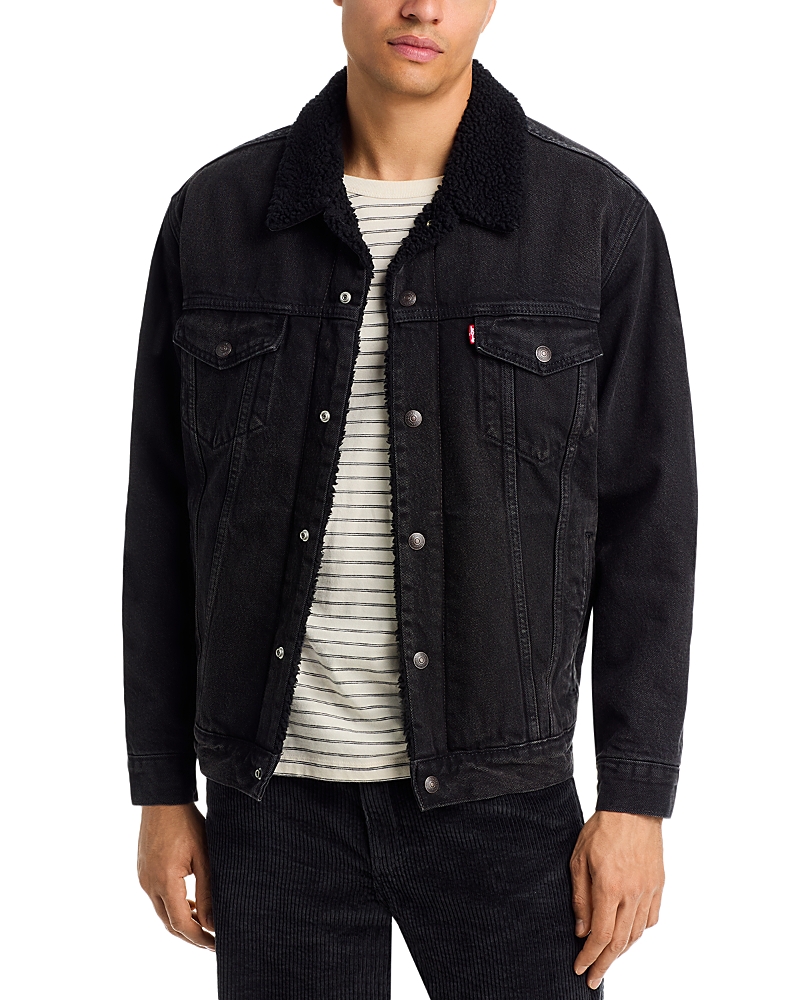 Levi's Relaxed Fit Sherpa Jean Jacket in At Midnight Sherpa