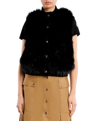 Faux Fur Front Puffer Back Vest