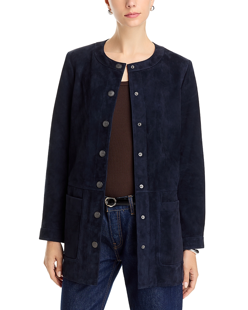 Kobi Halperin Linda Collarless Leather Coat
