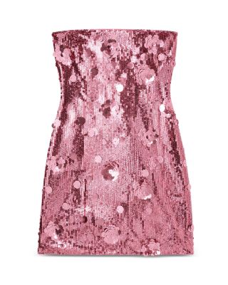 Girls' Lena Pink Flower Sequin Dress - Big Kid