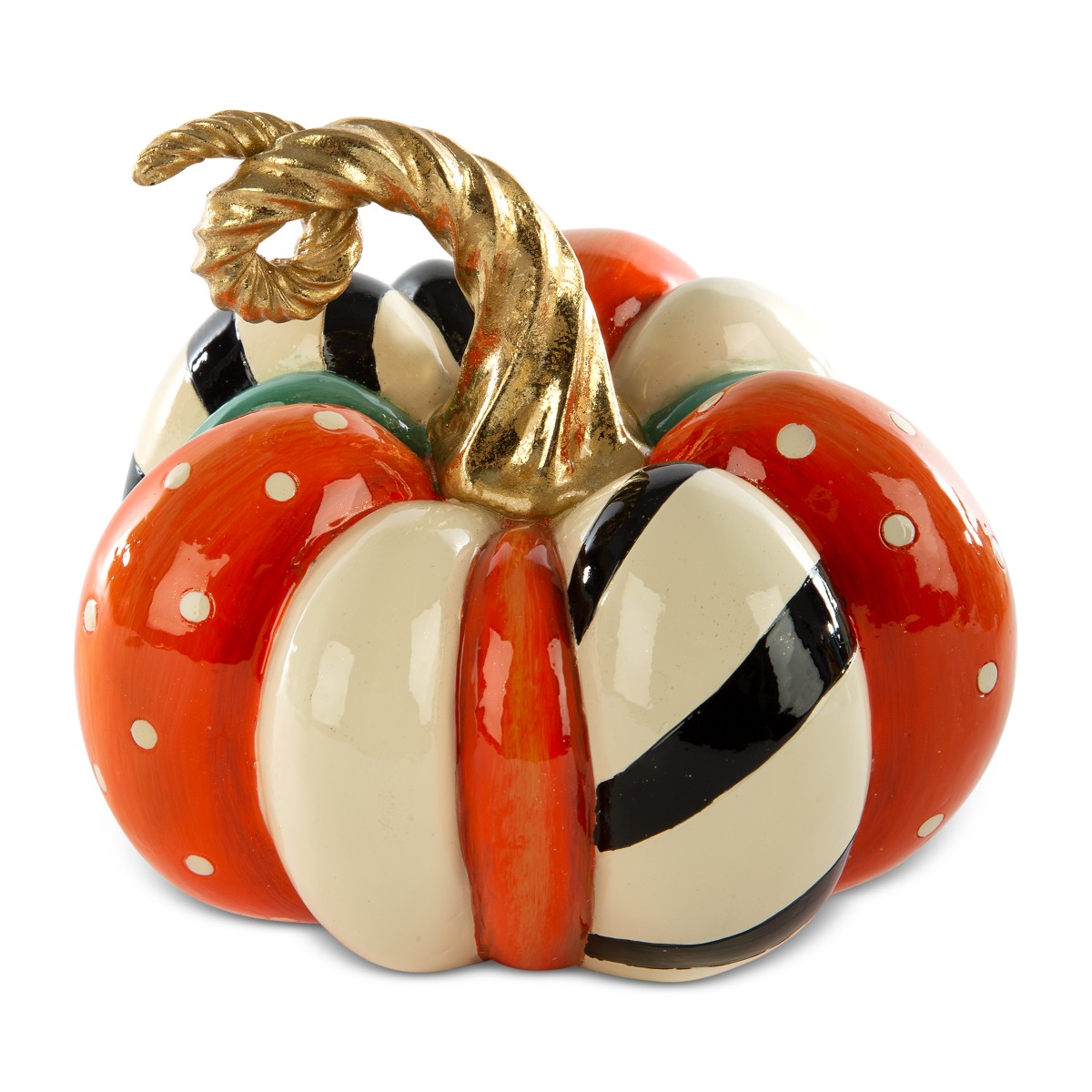 Mackenzie-childs MacKenzie-Childs Patchwork Spice Mini Pumpkin