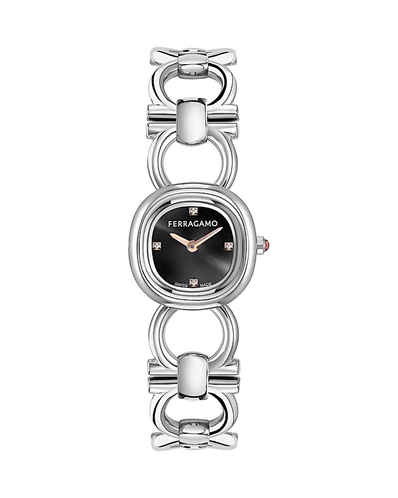 Ferragamo Double Gancini Petite Diamond Watch, 21mm
