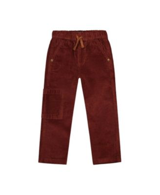 Boys' Stretch Corduroy Cargo Pocket Drawstring Waist Pants - Little Kid, Big Kid