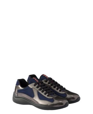  Men's America's Cup Metallic Leather And Bike Fabric Sneakers