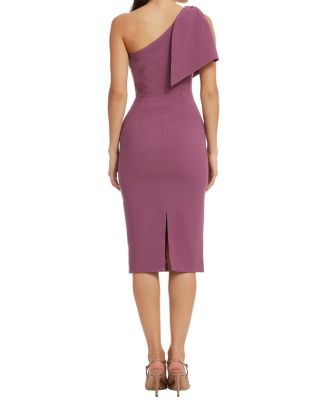 Tiffany One Shoulder Bow Midi Dress - thumbnail 5