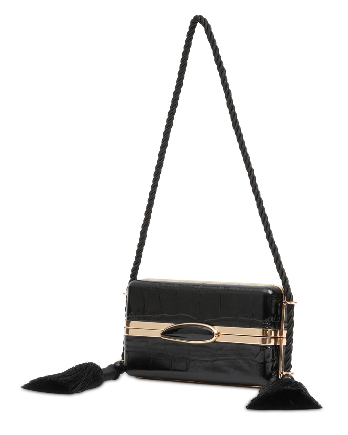 Roma Leather & Aluminum Shoulder Bag