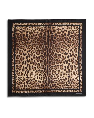 Leopard Print Silk Twill Scarf