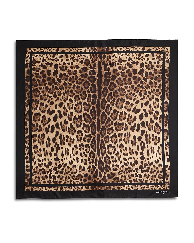 Dolce & Gabbana Leopard Print Silk Twill Scarf