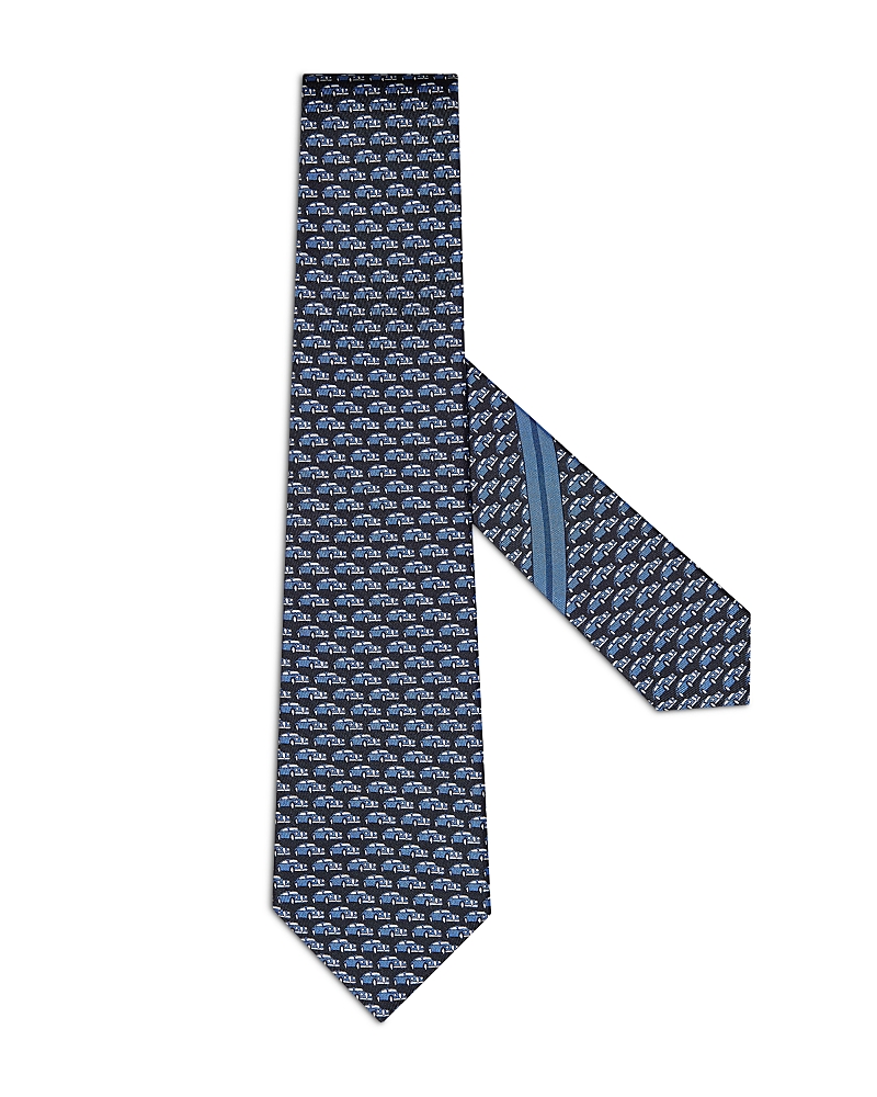 Zegna Printed Aurelia Car Pattern Silk Classic Tie · OS