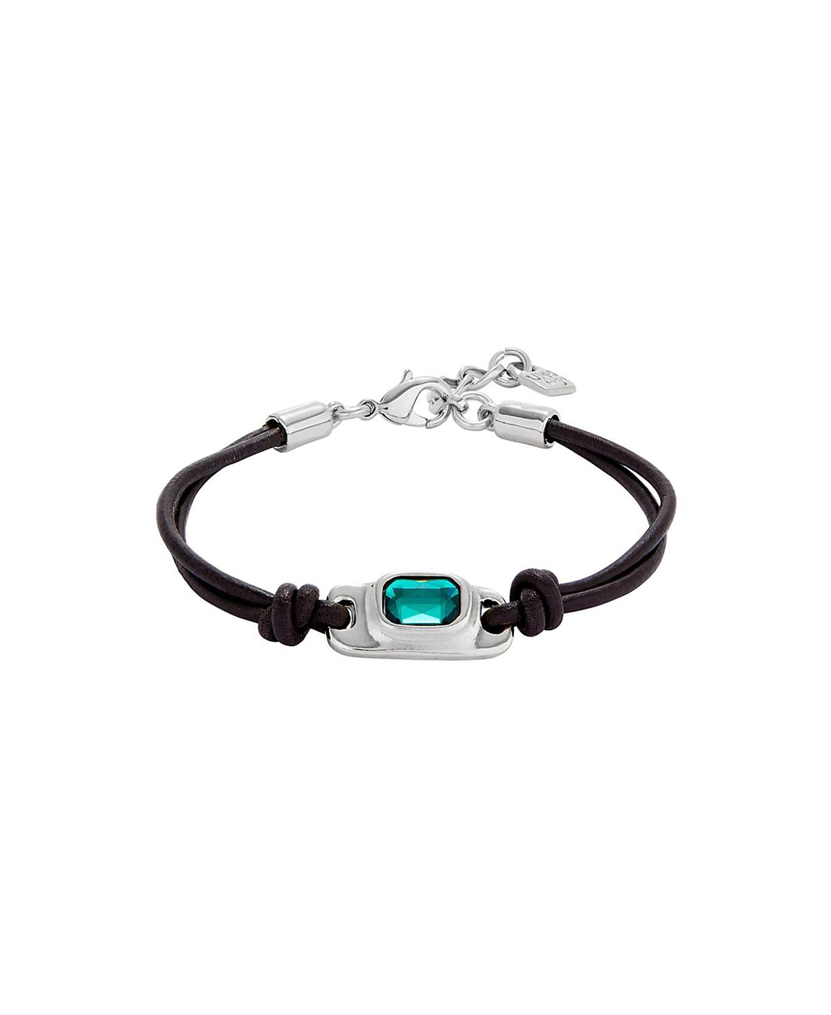 UNOde50 Sterling Silver Plated Leather Bracelet