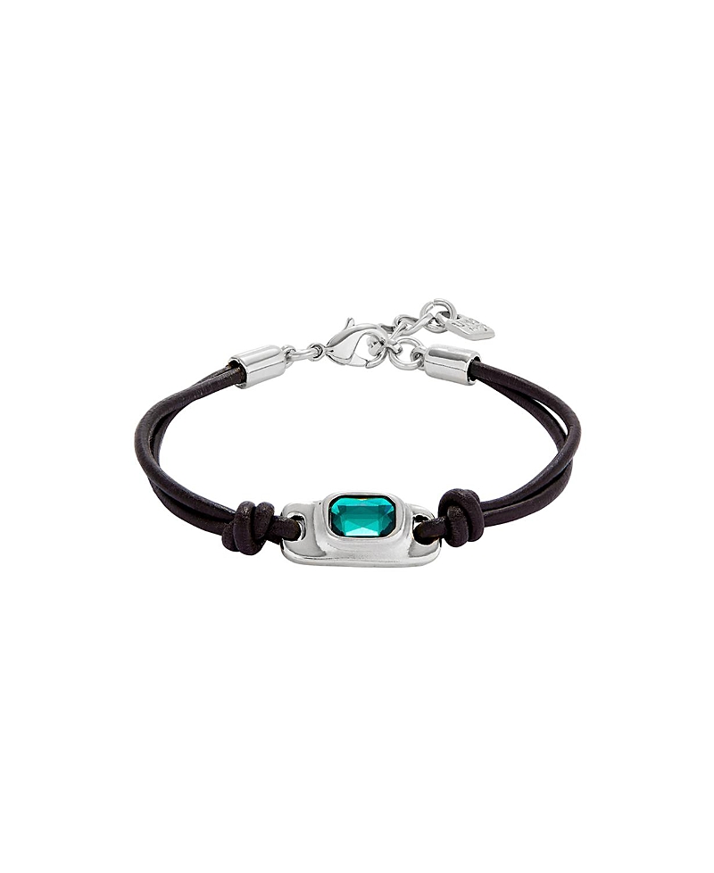 UNOde50 Sterling Silver Plated Leather Bracelet