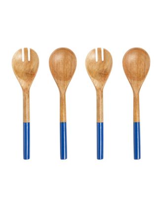  Lakri Mango Tree Salad Spoon Set of 2, 10" x 2.7" x 0.7"