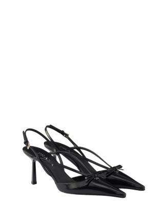  Women's Brushed Leather Slingback Pumps