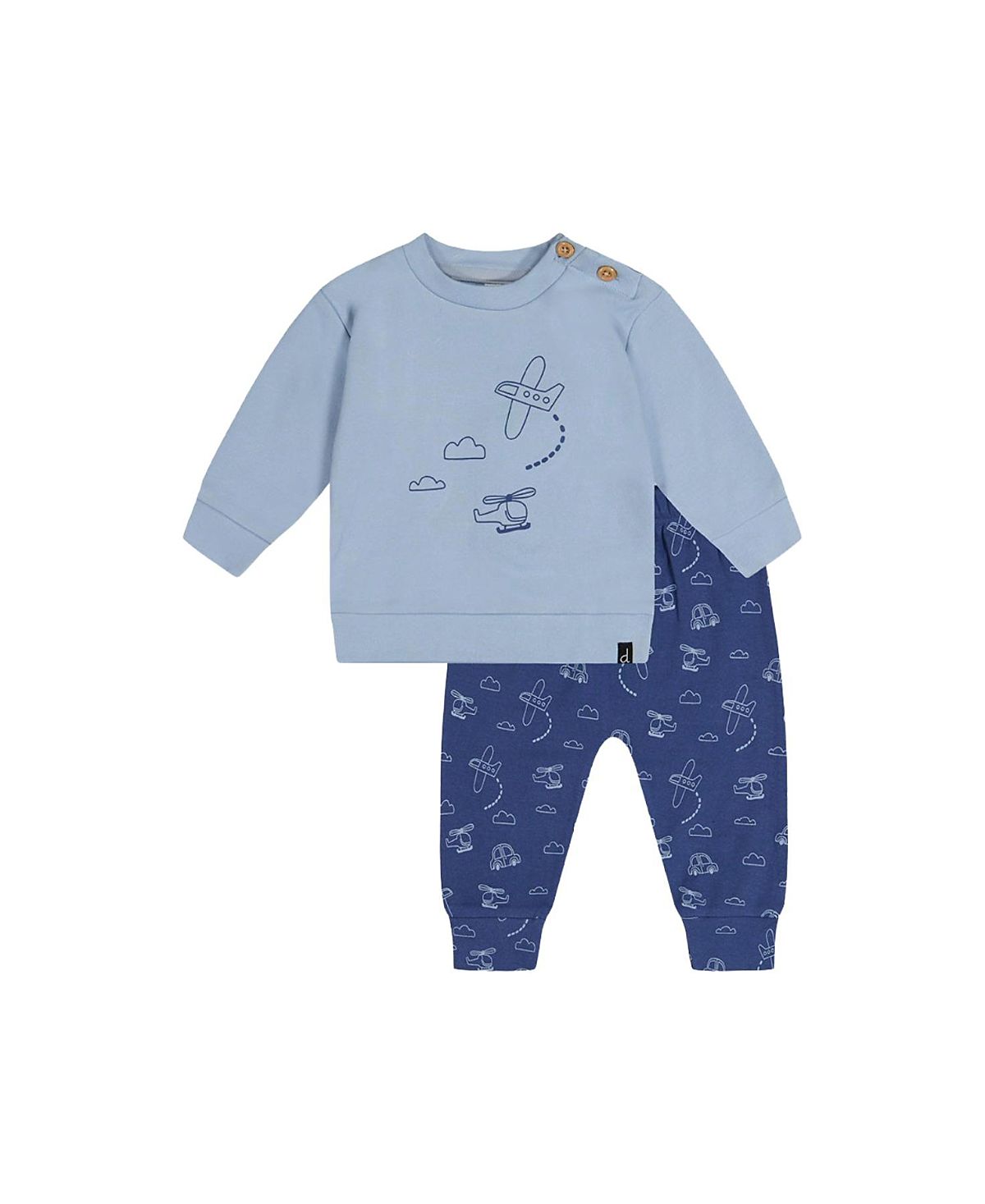 Deux par Deux Boys' Organic Cotton Pants and Top Set - Baby