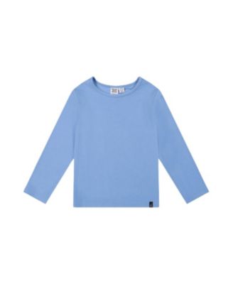 Girls' Brushed Rib Crew Neck Long Sleeve Top - Big Kid
