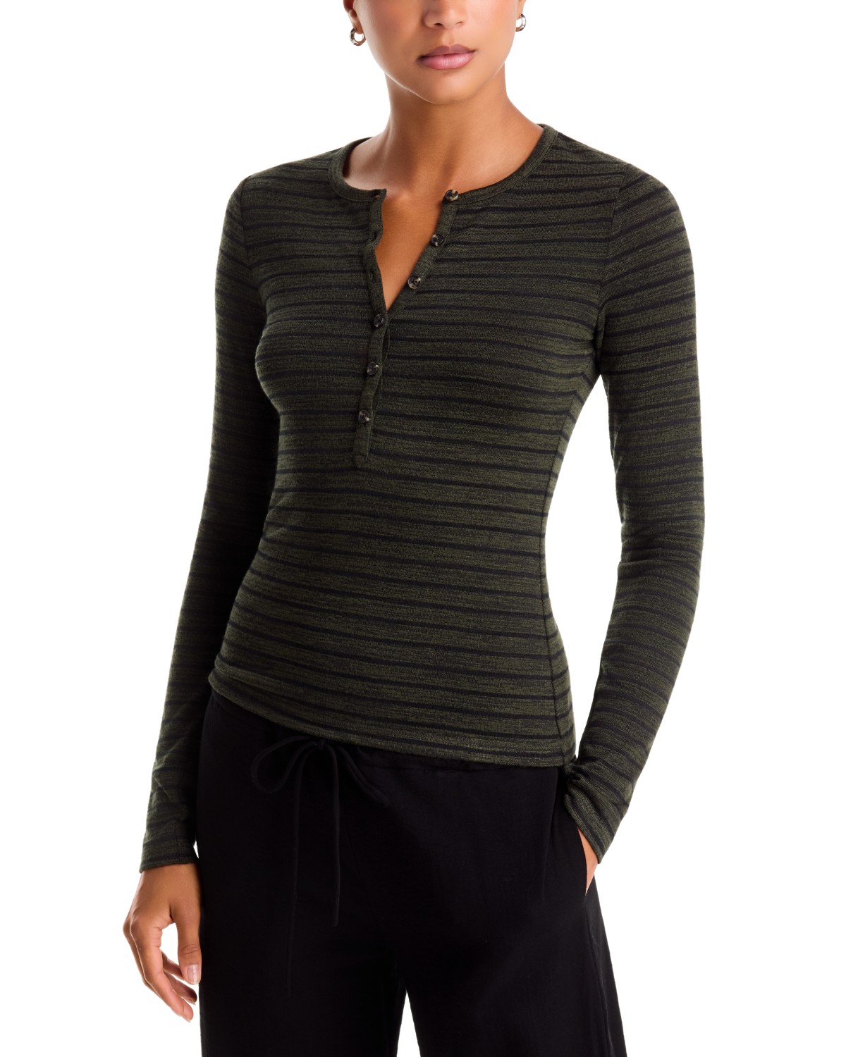 The Knit Stripe Long Sleeve Henley