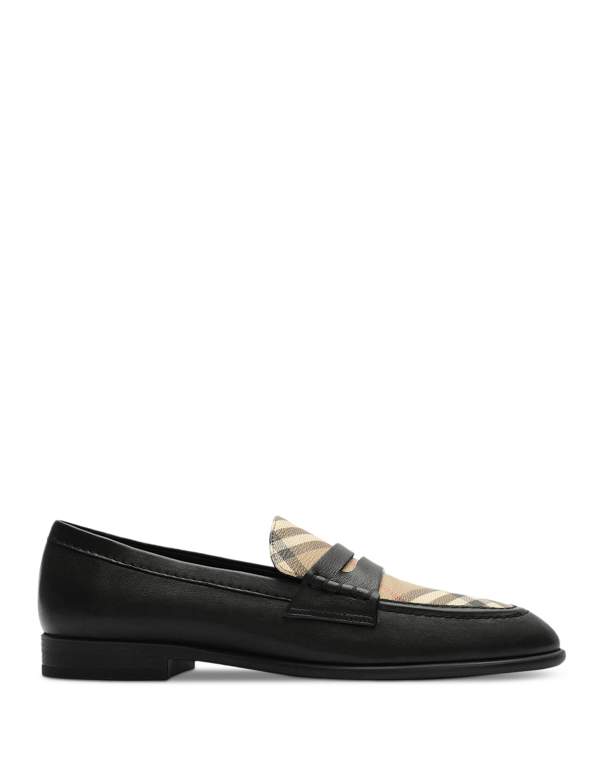 Opal Check & Leather Loafers