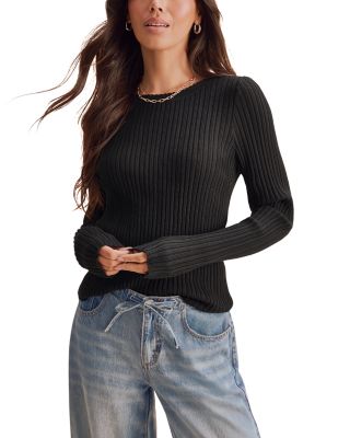 Georgie Pointelle Ribbed Sweater
