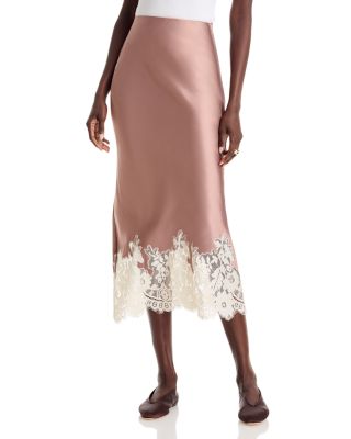 Celeste Contrast Lace Midi Skirt