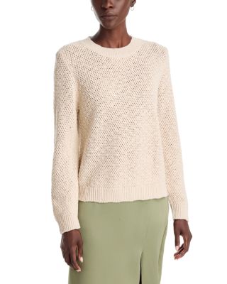Surf Shore Cotton Basket Stitch Sweater