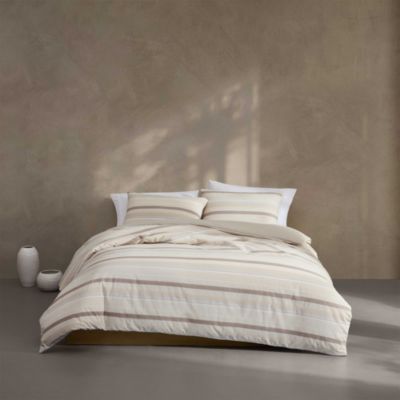 Summer Stripe/Solid Duvet Set